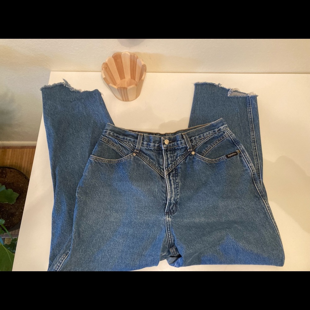 High Waist Blue Jeans